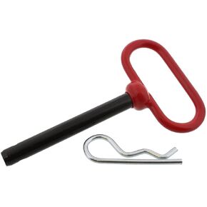 1 Pack Head Towing Hitch Pin and Clip Clevis Pin Hitch with Rubber-Coated Handle (3/4in x 6-1/2 inch)