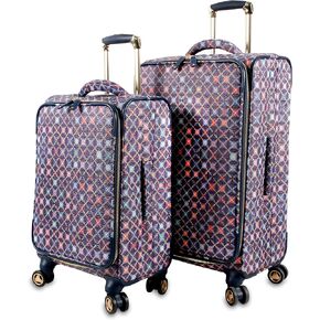 J World New York Bella Collaboration 2-Piece Luggage Set, Flower Seeds, One Size