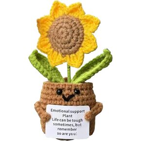 Positive Avocado 3 inch Handmade Knitted Wool Doll with Positive Card for Cheer Up Gifts Emotional Support Crochet Avocado Doll for Birthday Gifts Home Decoration (1 Pcs Avocado)