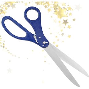 25" Blue Scissors for Grand Opening – Large Heavy Duty Shears for Ribbon Cutting Ceremony Blue Giants Ribbon Cutting Scissors for Special Events Inaugurations and Ceremonials