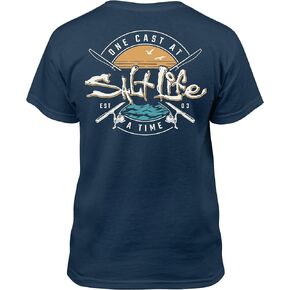 Salt Life Unisex-Child One Cast at a Time Youth Short Sleeve Tee
