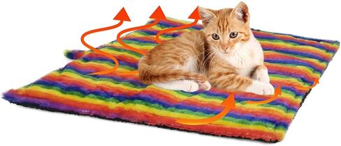 Pets Self Heating Thermal Cat Mat & Napping Pad (Leopard Brown) in Kuwait