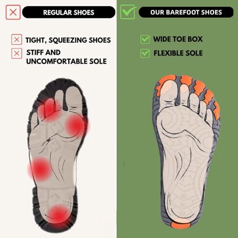 Hike Barefoot Shoes for Women Men with Wide Toe Box, Healthy & Non-Slip Breathable Barefoot Water Shoes Beach Pool Aqua Swim Surf Hiking Walking Shoes in Saudi Arabia