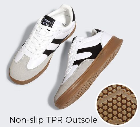 LUCKY STEP Women's Retro Fashion Sneakers Classic Casual Walking Shoes Non Slip Comfort Skate Shoes in Saudi Arabia
