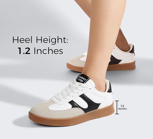 LUCKY STEP Women's Retro Fashion Sneakers Classic Casual Walking Shoes Non Slip Comfort Skate Shoes in Saudi Arabia