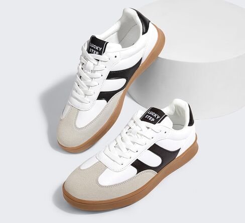 LUCKY STEP Women's Retro Fashion Sneakers Classic Casual Walking Shoes Non Slip Comfort Skate Shoes in Saudi Arabia