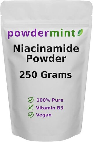 Niacinamide Powder (Vitamin B3) 100% Pure Niacin Powder 500 mg Flush-Free Supplement (500 Grams) in Kuwait