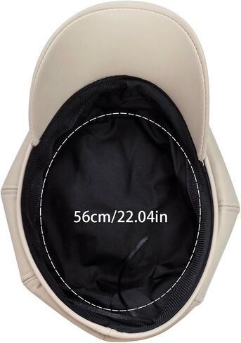 8 Panels Newsboy Caps for Women Vintage PU Leather Visor Beret Baker boy Cap Cabbie Hat for Women Men in Saudi Arabia