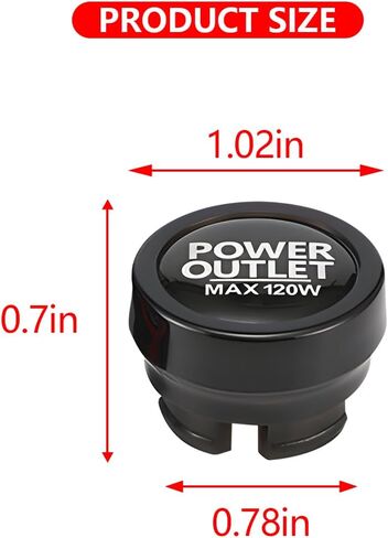 2PCS Car Cigarette Lighter Plug Cover, Dustproof Waterproof Vehicle Socket Cover, Auto Cigarette Lighter Cap Replacement Accessories Universal for Vehicle, Trucks, RVs and More（Black） in Kuwait