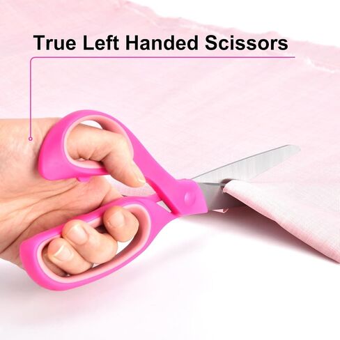 Left Handed Scissors Set of 2 Pack, 8.5" Left-Handed Teen Scissors for Ages 15+ -, Lefty Scissors for Arts & Crafts, Office, Sewing fabric, Back to School Supplies, Purple in Saudi Arabia