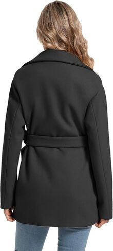 Women's Wool-Blend Double Breasted Pea coat with Belt in Saudi Arabia