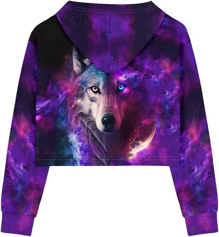 Teen Little Girls Crop Top Size 5-14 Years Old Cropped Hoodie Sweatshirt in Kuwait
