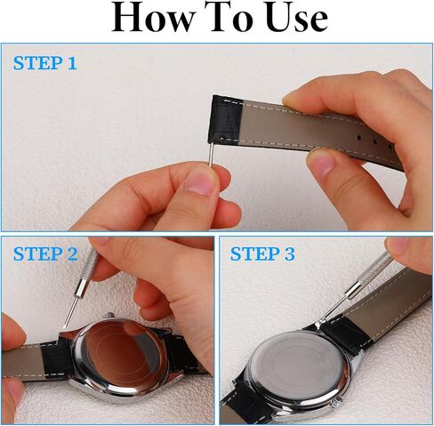 مجموعة دبابيس حزام الساعة، أداة إصلاح حزام الساعة، مجموعة أدوات إزالة رابط الساعة مع 3 دبابيس إضافية و32 قطعة من دبوس الساعة شديد التحمل من الفولاذ المقاوم للصدأ in Kuwait