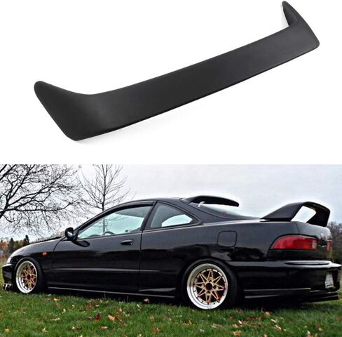 FINDAUTO ABS Car Rear Trunk Spoiler Wing w/LED Brake Type-R Style Fit for 1994-2001 for Acura Integra Hatchback Matte Black Trunk Lip Spoiler in Saudi Arabia