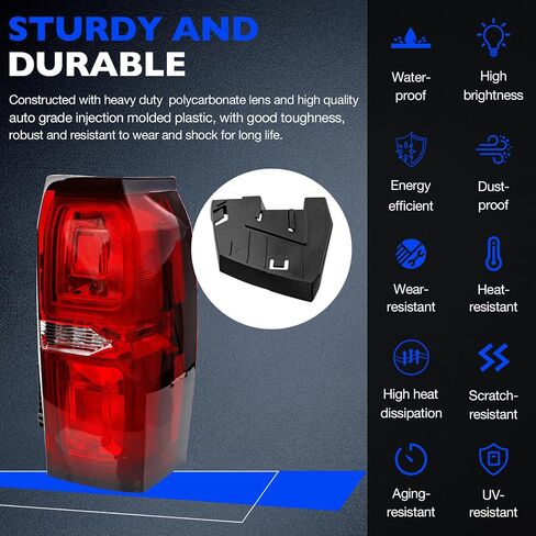 Full LED Taillights, Compatible with 2019-2023 GMC Sierra 1500 2500HD 3500HD, Replace 86820474 84968741 Led Driving Reverse Brake Turn Signal Lighting Rear Right Passenger Side Tail Lights Assembly in Saudi Arabia