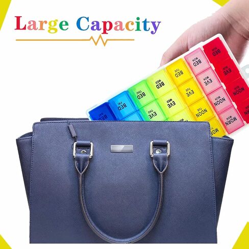 منظم حبوب منع الحمل الأسبوعي من ZVZM 4 مرات في اليوم، صندوق منظم للأدوية، منظم صندوق حبوب منع الحمل اليومي للسفر لمدة 7 أيام، علبة حبوب منع الحمل، حامل حاوية حبوب منع الحمل لحمل الفيتامينات/زيوت السمك. in Saudi Arabia