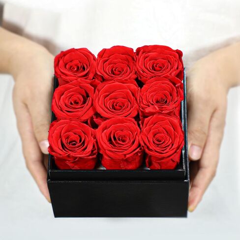 Forever Roses in a Box. Preserved Flower Rose Gifts for Mom, Women, Love, Wife, Girlfriend, Grandma. Eternal Roses Gift Box on Mother's Day, Birthday, Valentines, Anniversary. (4 Blue Roses) in Saudi Arabia