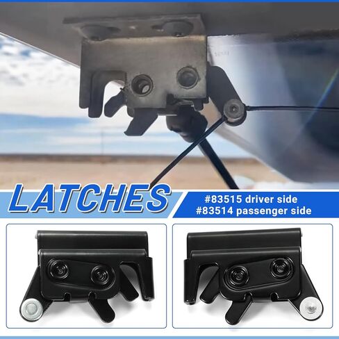 113436-100xq طقم مقبض ملتوي لغطاء الشاحنة 100XQ 92579 ومزالج 83515-83514 متوافق مع Leer 100XL، Leer 100XQ وLeer 700 in Kuwait