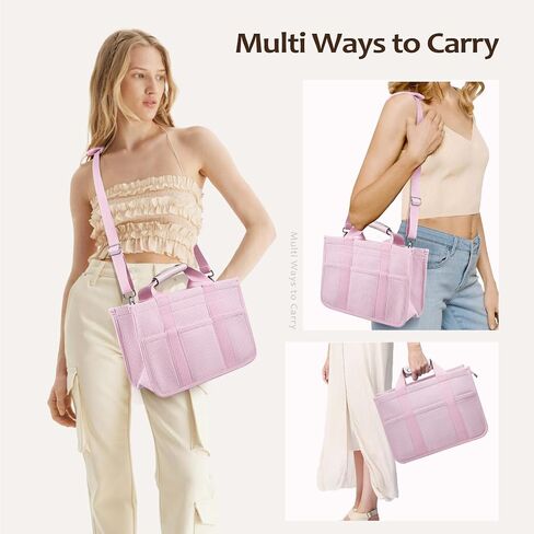 Corduroy Tote Bag with Zipper Women Large Crossbody Tote Purse with Pockets Everything Handbag Everyday Satchel Bag in Saudi Arabia