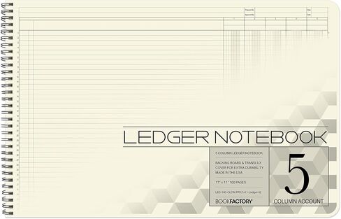 BookFactory Ledger Pad/Large 13 Column Accounting Ledger Columnar (Thirteen Columns) Pads - 17" x 11", 50 Pages, Notepad Landscape Format (PAD-050-CLCPD3(17x11-Ledger-13)-AX) in Kuwait
