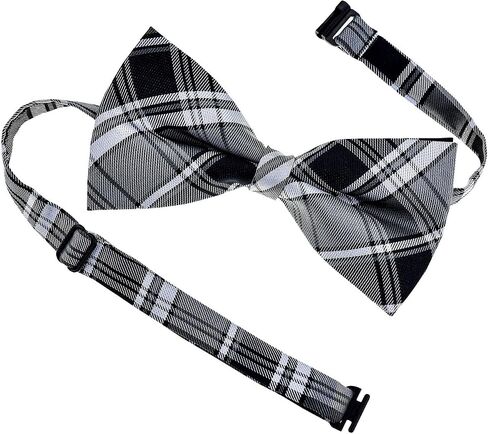 Retreez Retro Styles Classic Plaid Woven Microfiber Pre-tied Bow Tie (5") in Saudi Arabia