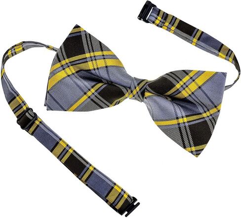 Retreez Retro Styles Classic Plaid Woven Microfiber Pre-tied Bow Tie (5") in Saudi Arabia