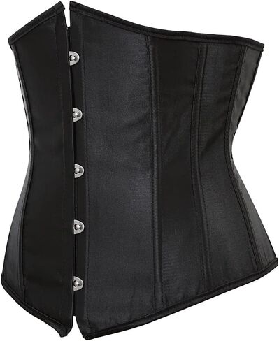 Women's Satin Corsets Top Lace Up Boned Overbust Corset bustier Lingerie Body Shaper Bustier in Saudi Arabia