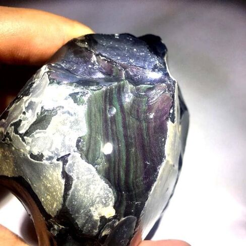 Natural Obsidian Healing Crystal Raw Gemstones Rocks Stones One Piece for Home Office Decoration, Tumbling, Polishing, Crystal Healing in Saudi Arabia