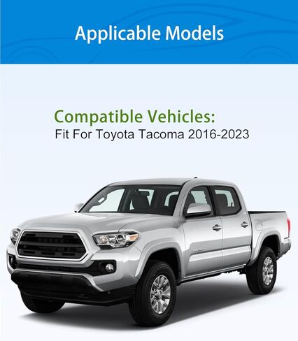 غطاء مسند ذراع لوحدة التحكم المركزية مناسب لسيارة Toyota Tacoma 2016 2017 2018 2019 2020 2021 2022 2023 واقي مسند ذراع السيارة من جلد البولي يوريثان (أسود) in Kuwait