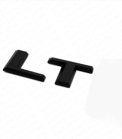 1x OEM LT Letter Nameplate Emblem Badge Compatible with Silverado Sierra Tahoe Suburban Glossy (2007-2018 Black) in Saudi Arabia
