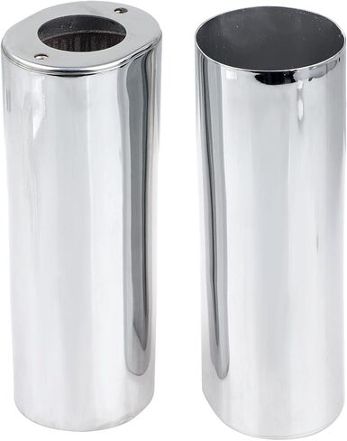 +2" Extend Smooth Black Motorcycle Fork Cans Boots Covers for Harley Softail Touring Electra Glide Street Glide Road Glide Road King FLT/FLHT 1999-2013, FLST 2000-2017 in Kuwait