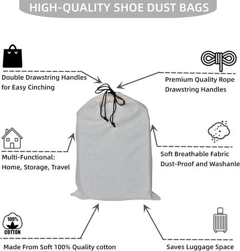 GONGKANGYUAN 4 عبوات من حقائب الأحذية للسفر، حقيبة أحذية واحدة مع رباط للرجال والنساء، أحذية تخزين حماية السفر in Kuwait