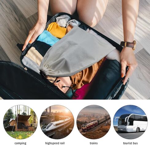 GONGKANGYUAN 4 عبوات من حقائب الأحذية للسفر، حقيبة أحذية واحدة مع رباط للرجال والنساء، أحذية تخزين حماية السفر in Kuwait