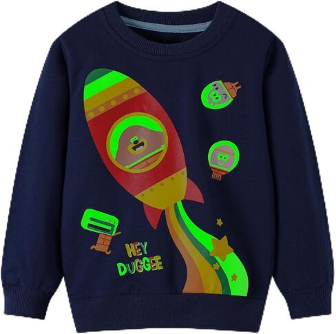 HILEELANG الصبي بلوزات هالوين عيد الميلاد الجدة يتوهج في الظلام Crewneck البلوز القطن الجرافيك القمم سترة قمصان in Kuwait