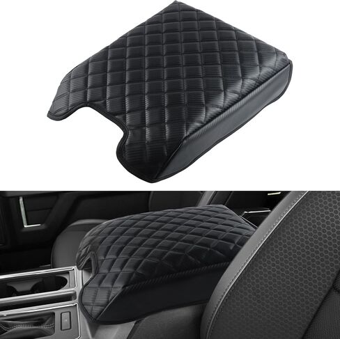 Amiss Car Center Console Cover Compatible with Tesla Model 3 Model Y 2017-2023, Leather Waterproof Auto Armrest Storage Box Cushion, Car Armrest Box Cover Decor Accessories Interior (Black) in Saudi Arabia