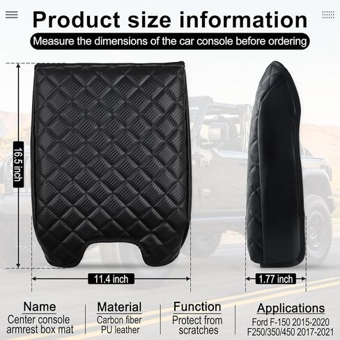 Amiss Car Center Console Cover Compatible with Tesla Model 3 Model Y 2017-2023, Leather Waterproof Auto Armrest Storage Box Cushion, Car Armrest Box Cover Decor Accessories Interior (Black) in Saudi Arabia