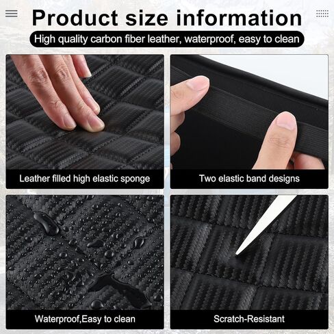Amiss Car Center Console Cover Compatible with Tesla Model 3 Model Y 2017-2023, Leather Waterproof Auto Armrest Storage Box Cushion, Car Armrest Box Cover Decor Accessories Interior (Black) in Saudi Arabia