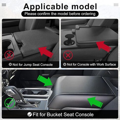 Amiss Car Center Console Cover Compatible with Tesla Model 3 Model Y 2017-2023, Leather Waterproof Auto Armrest Storage Box Cushion, Car Armrest Box Cover Decor Accessories Interior (Black) in Saudi Arabia