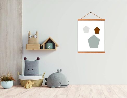 (1 Pack, 12 inches) ( A4 and A3) Poster Frame, Magnetic Wood Frame Hanger for Photo Picture Art print Wall Hanging, Beech Frame for picture, Magnetic Picture Frame, in Saudi Arabia