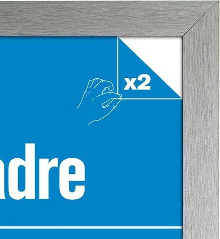 إطار GB Eye 20.5x15 MDF، إطار ملصق خشبي فضي FSC، زجاج مقاوم للخدش، شاشة تثبيت على الحائط أفقيًا وعموديًا لمعرض الصور وديكور غرفة المنزل والمكتب in Saudi Arabia