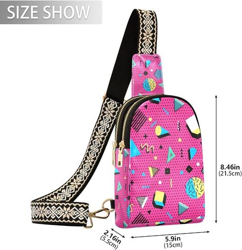 Crossbody Sling Bag for Women Leather Shoulder Chest Bag Small Fanny Pack for Hiking Travel in Saudi Arabia