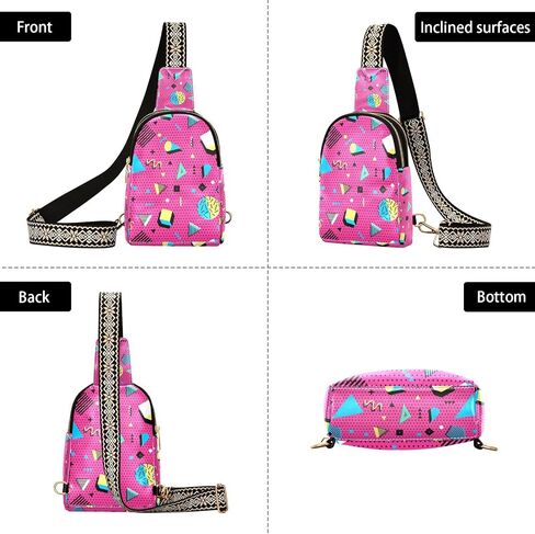 Crossbody Sling Bag for Women Leather Shoulder Chest Bag Small Fanny Pack for Hiking Travel in Saudi Arabia