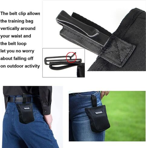 Mini Dog Treat Training Pouch Pet Kibble Treat Snack Bag Portable Puppy Bait Reward Pouch Pet Training Waist Bag Dog Treat Carrier Holder Food Storage Container Pocket for Walking Training Reward in Kuwait