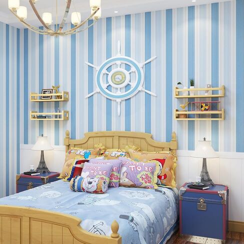 Floating Nursery Book Shelves for Wall, 15.7 Inch Nature Solid Wood Wall Mounted Bookshelf Set of 3, Hanging Bookshelves for Kids Room, Bedroom Nursery Decor and Book Storage (White) in Kuwait