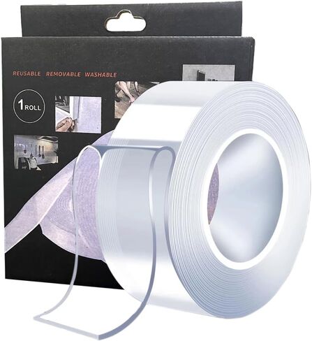 Extra Large Nano Double-Sided Adhesive Tape 32.8FT,Traceless Removable Transparent Adhesive Sticker,Multipurpose Carpet Mats/Paste/Craft Wall Mounting Tape for Kitchen Bathroom… in Saudi Arabia