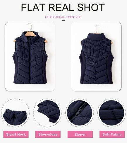 Dokotoo Womens 2024 Fall Reversible Vests Sleeveless Fleece Jacket Zip Up Stand Collar Long Warm Drawstring Coat with Pockets in Saudi Arabia