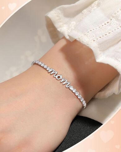 UNGENT THEM Happy Birthday Gifts-Mom Daughter Bestie Cubic Zirconia Tennis Bracelet Christmas Valentins's Day Gifts for Women Her Friends in Saudi Arabia