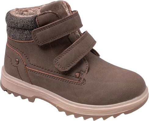 Kids' Hiking Work Boots for Boys Girls, Waterproof Outdoor Ankle Boots with Hook and Loop in Saudi Arabia