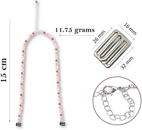 Glass Beads Halter Neck Bra Strap for Strapless Bra | Fancy Glass Beaded Body Jewelry & Decorative Strap for Women's in Saudi Arabia