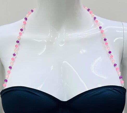 Glass Beads Halter Neck Bra Strap for Strapless Bra | Fancy Glass Beaded Body Jewelry & Decorative Strap for Women's in Saudi Arabia
